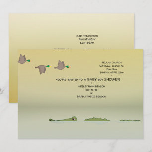 Invitación Personalizado de la naturaleza de los patos y gati