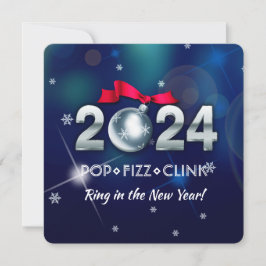 Invitación personalizado de la Nochevieja de Año Nuevo 2024