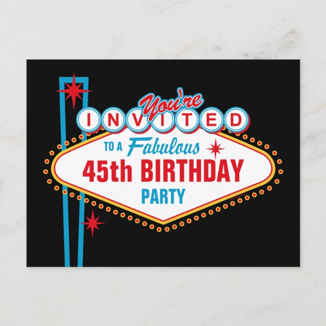 Invitación Personalizado de Las Vegas (Anverso)