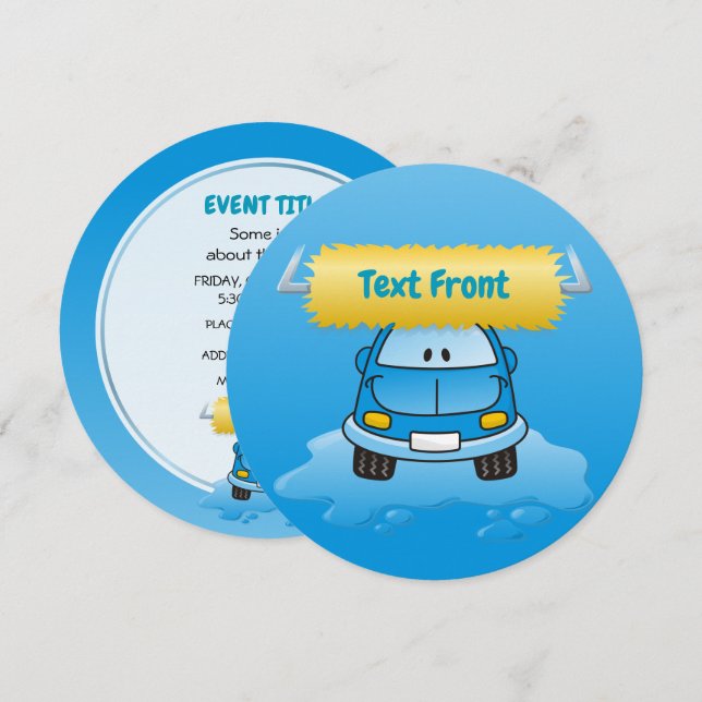 Invitación Personalizado de lavado de cara (Anverso / Reverso)