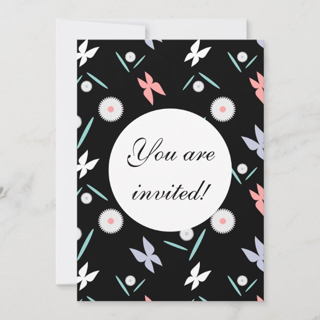 Invitación Personalizado de mariposas - Personaliz (Anverso)