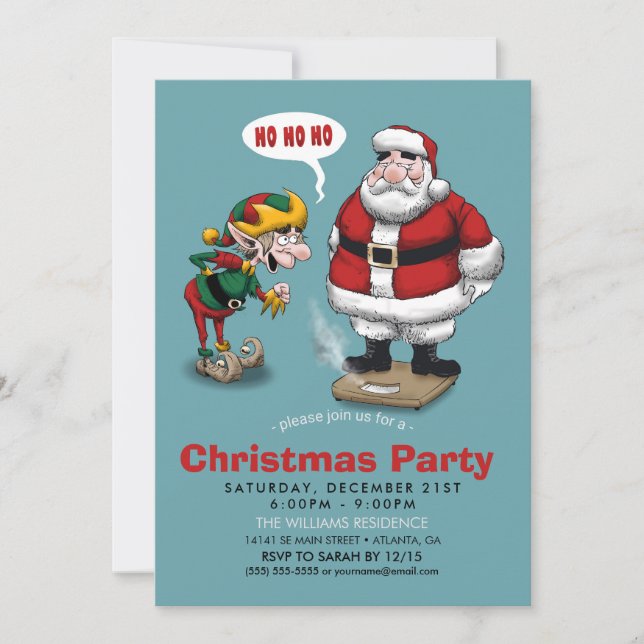 Invitación Personalizado de Navidades divertidos (Anverso)