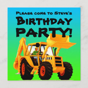 Invitación Personalizado de niño, Fiesta de construcción de e