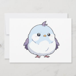 Invitación Personalizado de pájaro Cute Kawaii Chubby - Paste