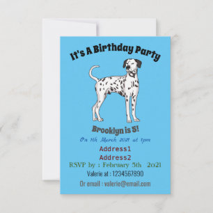 Invitación Personalizado de perro dalmatiano