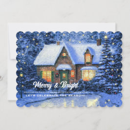 Invitación Personalizado de pintura en pueblo Snowy Fiesta de