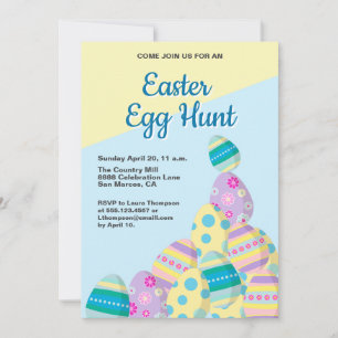 Invitación Personalizado de primavera de la caza de huevos de