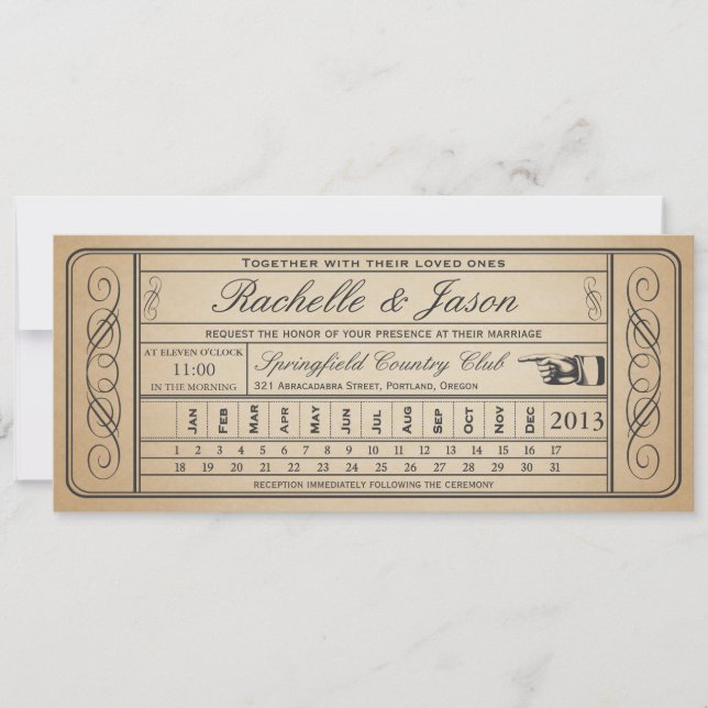 Invitación Personalizado de puntaje de bodas 1 (Anverso)