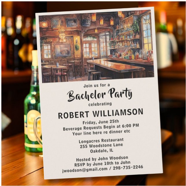 Invitación Personalizado de Salud y Cerveza Bachelor Party (Subido por el creador)