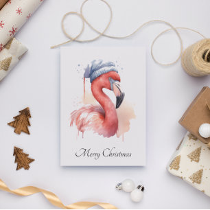 Invitación Personalizado de Santa Claus Snowbird Flamingo