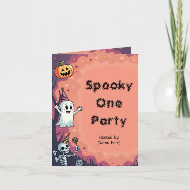 Invitación Personalizado de Spooky One Fiesta (Anverso)