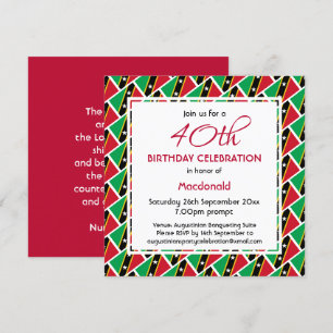 Invitación PERSONALIZADO de ST KITTS NEVIS FLAG Celebración d