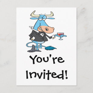 Invitación personalizado de toros divertido y sofisticado