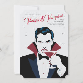 Invitación Personalizado de Vamps y Vampiros de Ha