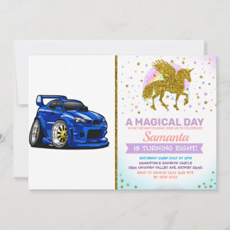 Invitación Personalizado de velocidad del vehículo del múscul