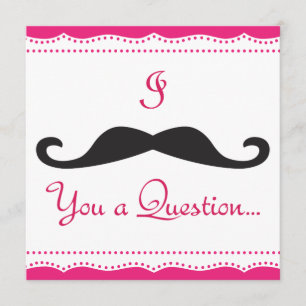 Invitación ¡PERSONALIZADO! ¡Debo bigotearte una P! ¡Fiesta de