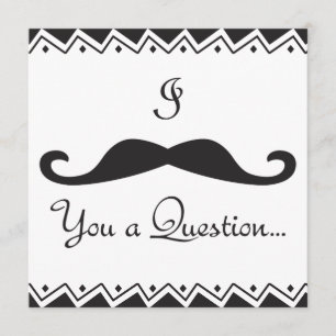 Invitación ¡PERSONALIZADO! ¡Debo bigotearte una P! ¡Fiesta de