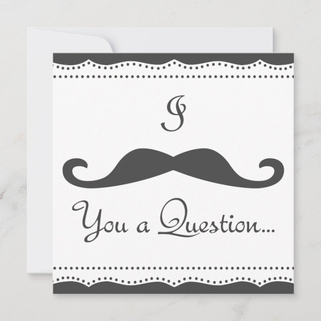 Invitación PERSONALIZADO ¡Debo bigotearte una P! ¡Fiesta de b (Anverso)
