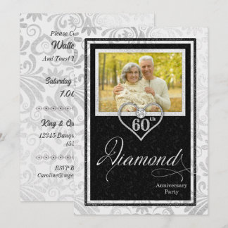 Invitación Personalizado del 60º Aniversario del Diamante