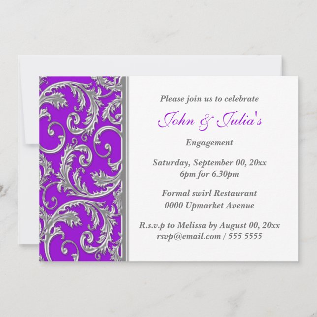 Invitación PERSONALIZADO del aniversario de compromiso de gir (Anverso)