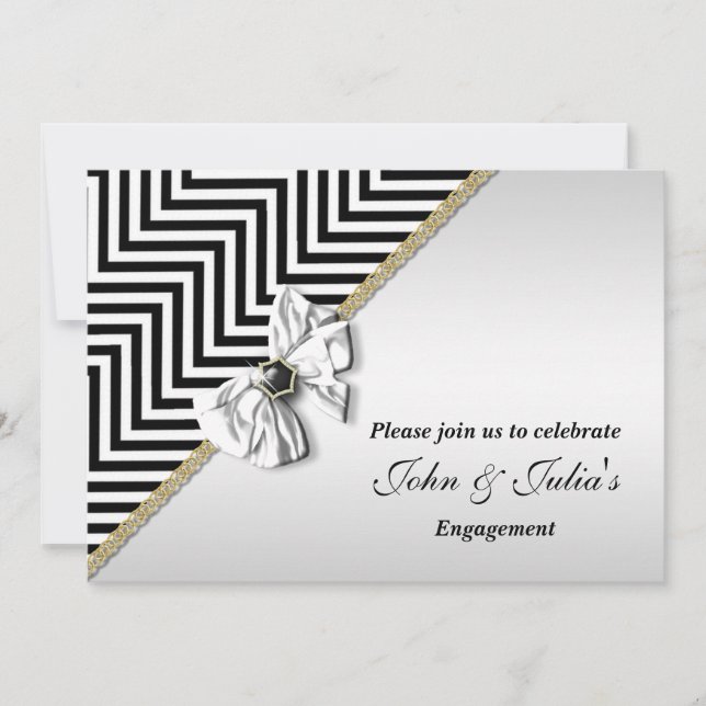 Invitación PERSONALIZADO del aniversario del compromiso con e (Anverso)