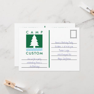 Invitación Personalizado del campamento