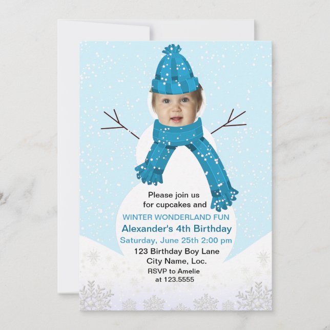 Invitación Personalizado del cumpleaños de la foto del país (Anverso)