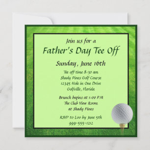 Invitación Personalizado del Día del Padre Tee Off and Brunch