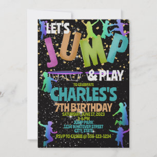 Invitación Personalizado del Fiesta de cumpleaños de Jump Par