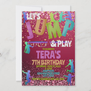 Invitación Personalizado del Fiesta de cumpleaños de Jump Par
