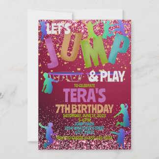 Invitación Personalizado del Fiesta de cumpleaños de Jump Par