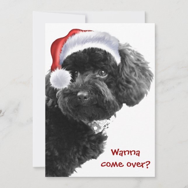 Invitación Personalizado del Fiesta Santa Dog l Navidades inv (Anverso)