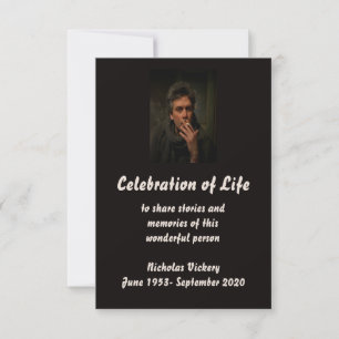 Invitación Personalizado del Memorial Service Persona motocic