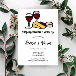 Invitación Personalizado del partido de degustación de vino y