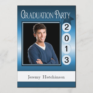 Invitación Personalizado del partido de graduación moderna fo