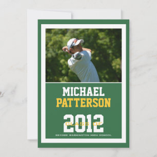 Invitación PERSONALIZADO del Partido de Graduación Sport Guy