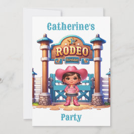 Invitación Personalizado del primer rodeo de cumpleaños de Co