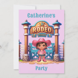 Invitación Personalizado del primer rodeo de cumpleaños de Co
