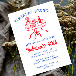 Invitación Personalizado dibujado a mano en la mesa de bufés 