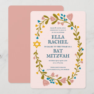 Invitación Personalizado dibujado a mano por Floral Wreath Ba