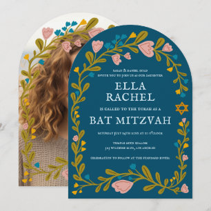 Invitación Personalizado dibujado a mano por Floral Wreath Ba