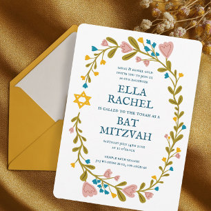 Invitación Personalizado dibujado a mano por Floral Wreath Ba