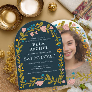 Invitación Personalizado dibujado a mano por Floral Wreath Ba