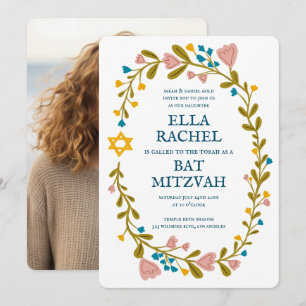 Invitación Personalizado dibujado a mano por Floral Wreath Ba