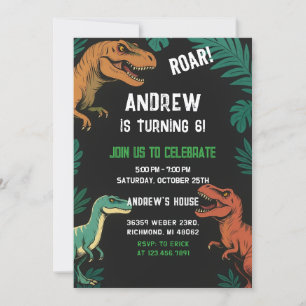 Invitación Personalizado Dinosaur T-Rex Fiesta cumpleaños din