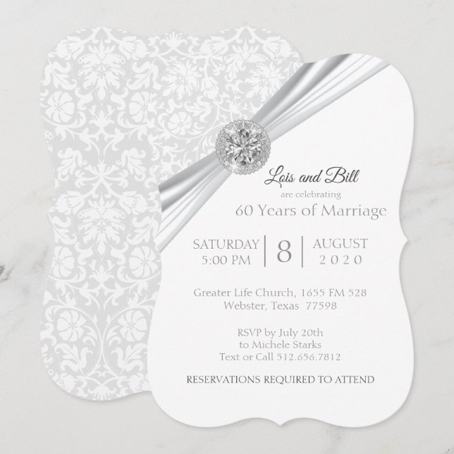 Invitación Personalizado - Diseño del 75º/60º aniversario del (Anverso / Reverso)