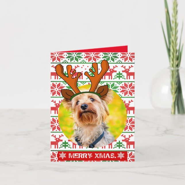 Invitación Personalizado divertida, mascota de Navidad. (Anverso)