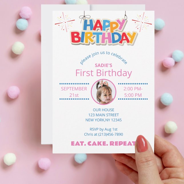 Invitación Personalizado divertido con fotos de cumpleaños (Subido por el creador)