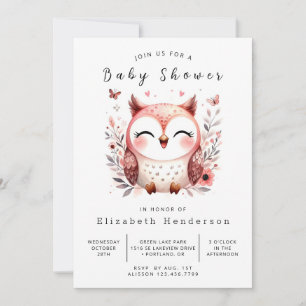 Invitación Personalizado divertido Owl Baby Shower