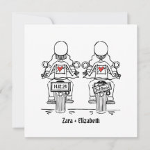 Personalizado dos novias Boda de motocicleta